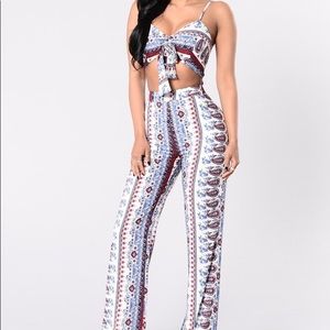 Paisley cutout Jumpsuit